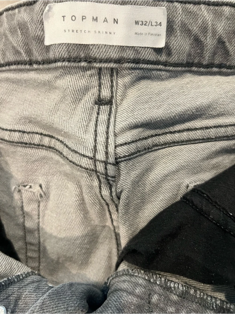 Topman Light Gray Stretch Skinny Jeans